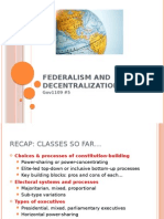 5 Gov1109 Federalism and Decentralization