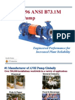 Model 3196 ANSI B73.1M Process Pump: Engineered Performance For Increased Plant Reliability