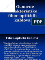 Osnovne Karakteristike Fiber-Optičkih Kablova