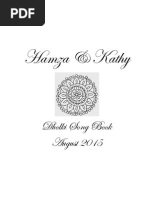 Hamza & Kathy: Dholki Song Book August 2015