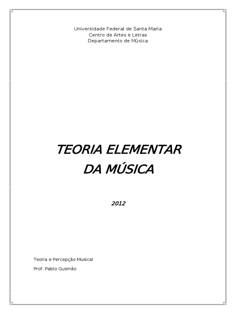 Teoria Elementar | PDF