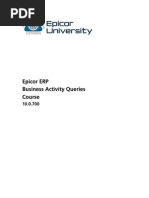 Business Activity Queries Course 10.0.700