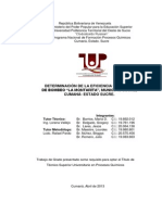 Determinación de La Eficiencia Del Sistema de Bombeo "La Montañita", Municipio Sucre, Cumaná - Estado Sucre.