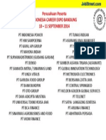 List Perusahaan Indonesia Career Expo Bandung 10 11 September 2014