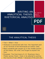 Composing A Rhetorical Analysis