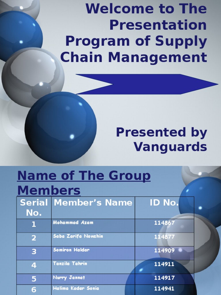supply chain management of P&G Supply Chain Procter & Gamble