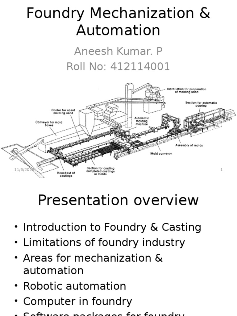 Foundry Automation and Mechanization Overview | PDF | Foundry | Casting ...
