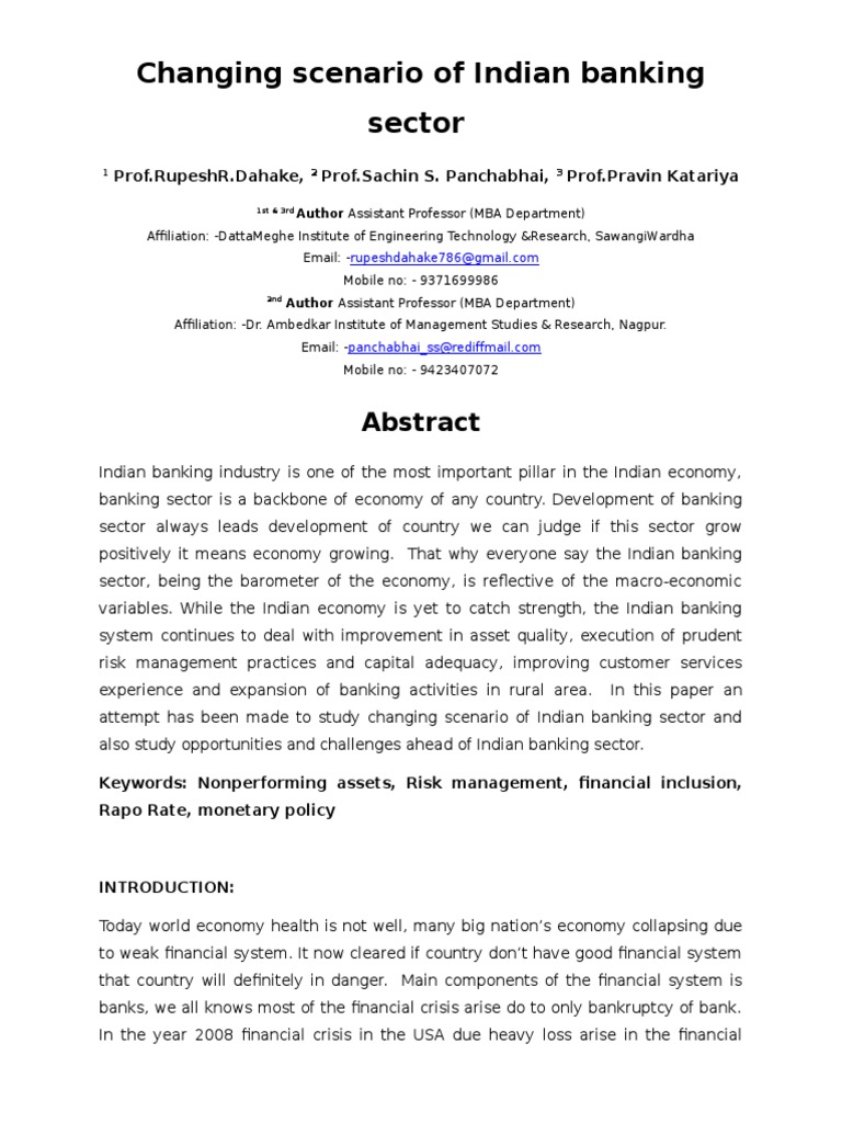 Changing Tides: An Analysis of Opportunities and Challenges Facing the ...