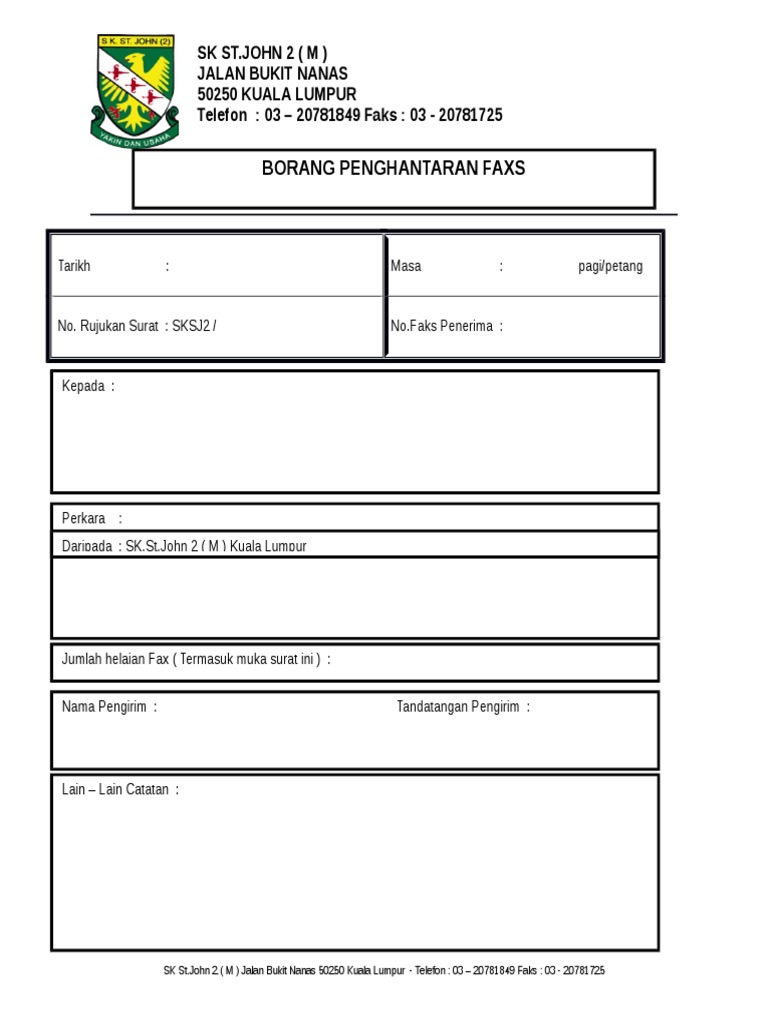 Maksud Borang Penghantaran Surat Franking