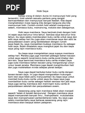 Karangan Hobi Saya Pdf