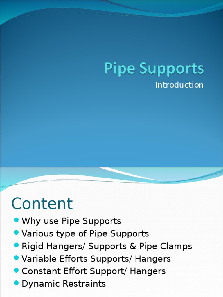 Types of Pipe Supports Explained | PDF | Pipe (Fluid Conveyance ...