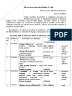 Planificare Activități Extracurriculare