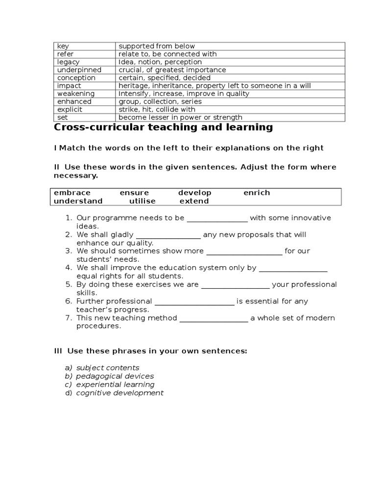 Text 5 - Practice Exercises | PDF | Teaching Method | Educational ...