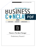 Maestro - Best Manager - Prelim 1