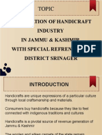 Evaluvation of Handicraft Industry in Jammu & Kashmir With Special Refrences To District Srinager