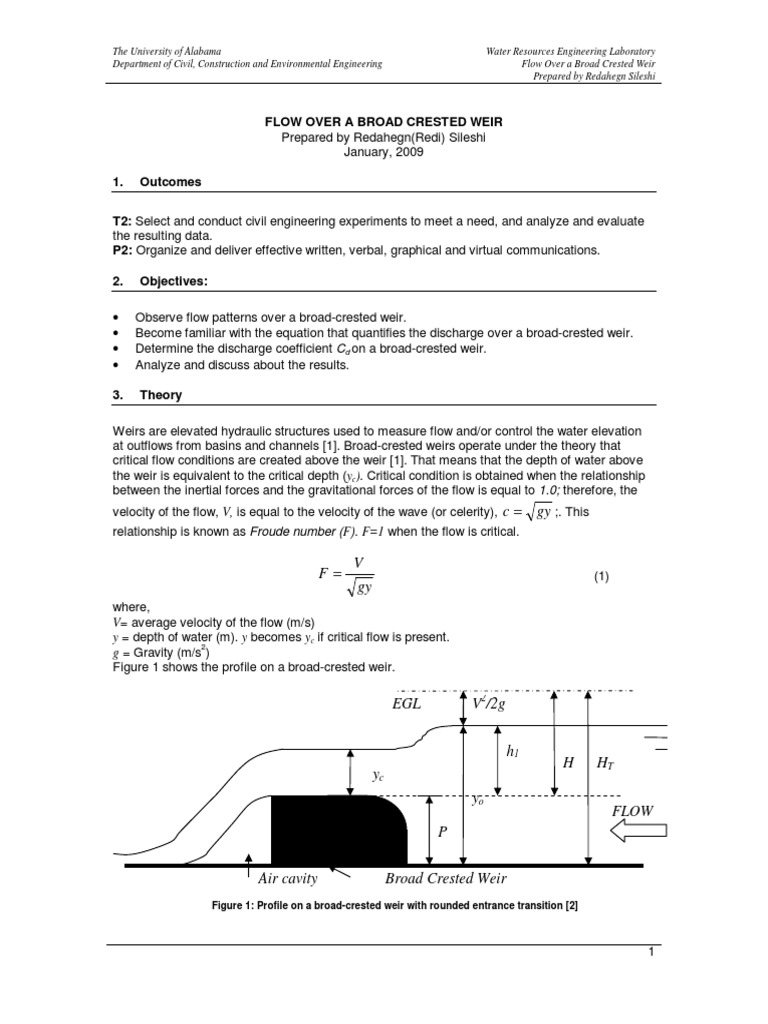 Broad Crested Weir Module-3 | Download Free PDF | Flow Measurement ...