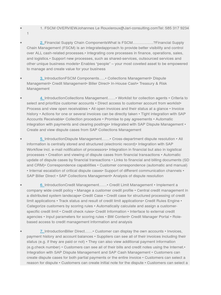 SAP intelligence overview