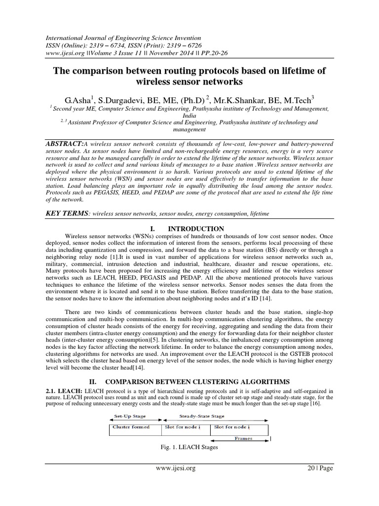 The Comparison Between Routing Protocols Based On Lifetime of Wireless ...