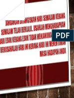 Janganlah Ditangiskan Hari Semalam Kerana Semalam Telah Berlalu