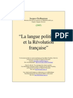 La Langue Politique Et La Revolution Francaise