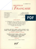 La Nouvelle Revue Francaise N 143 Novembre 1964