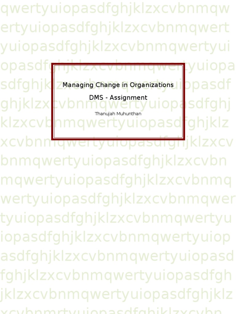 IOM Change Management Analysis | PDF | International Organization For ...