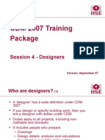 CDM 2007 Training Package: Session 4 - Designers
