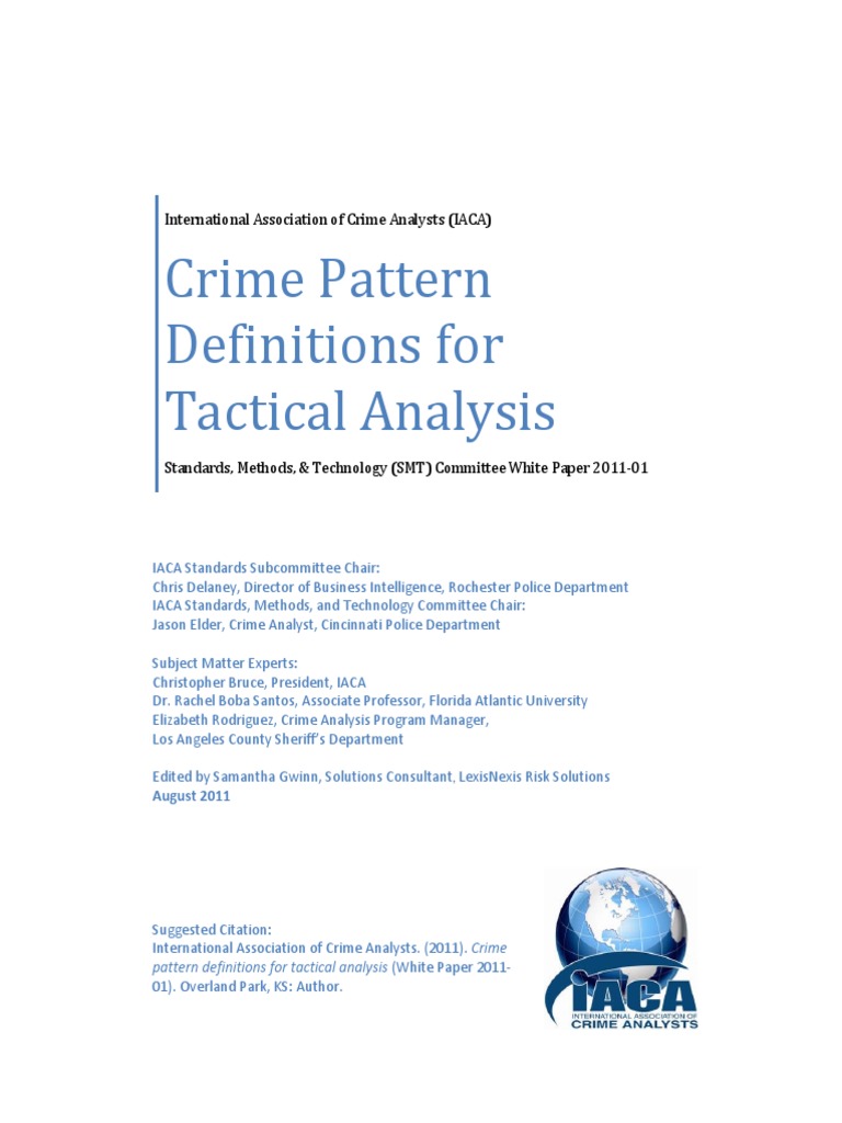 Crime Pattern Analysis and Definitions | PDF | Burglary | Robbery