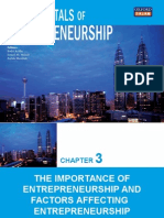 Chapter 3 Importance of Entrepreneurship Factors Affecting Entrepreneurship