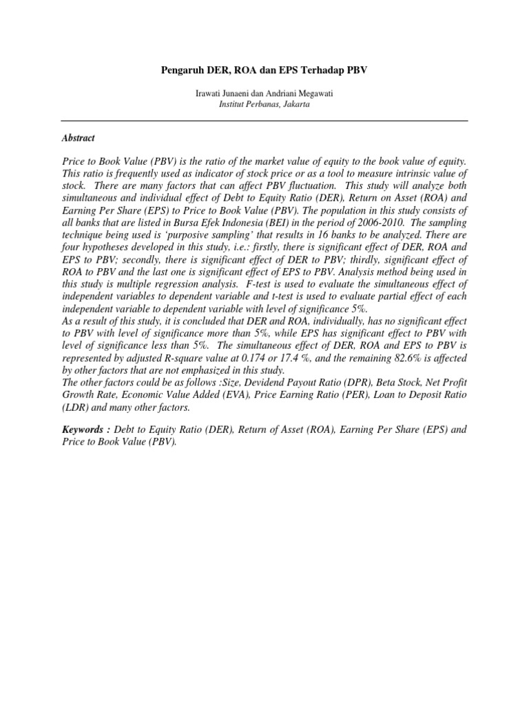 Bank Stock Valuation Analysis | PDF | Career & Growth