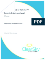Economic Impacts of The Solar Photovoltaic Sector in Ontario 2008-2018 July 26 0