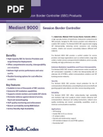 Mediant 9000 SBC Datasheet