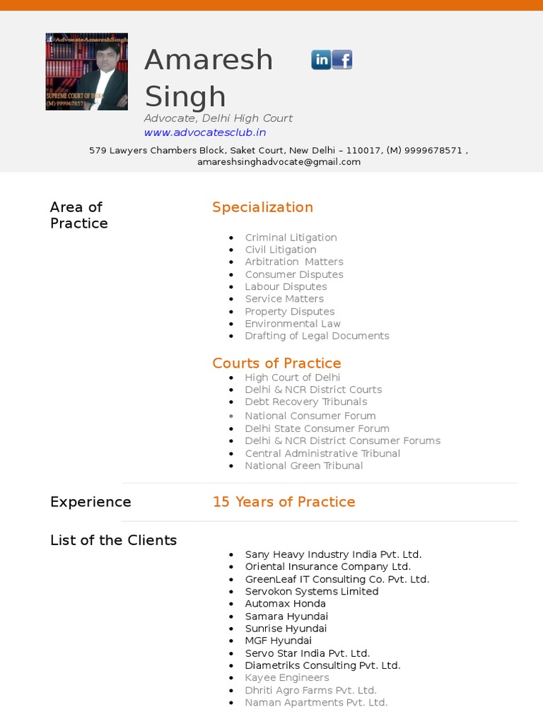 BioData Ak Singh PDF Common Law Government