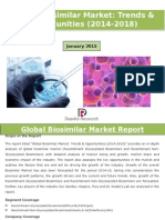 Global Biosimilar Market Trends & Opportunities: 2015 Edition - New Report by Daedal Research
