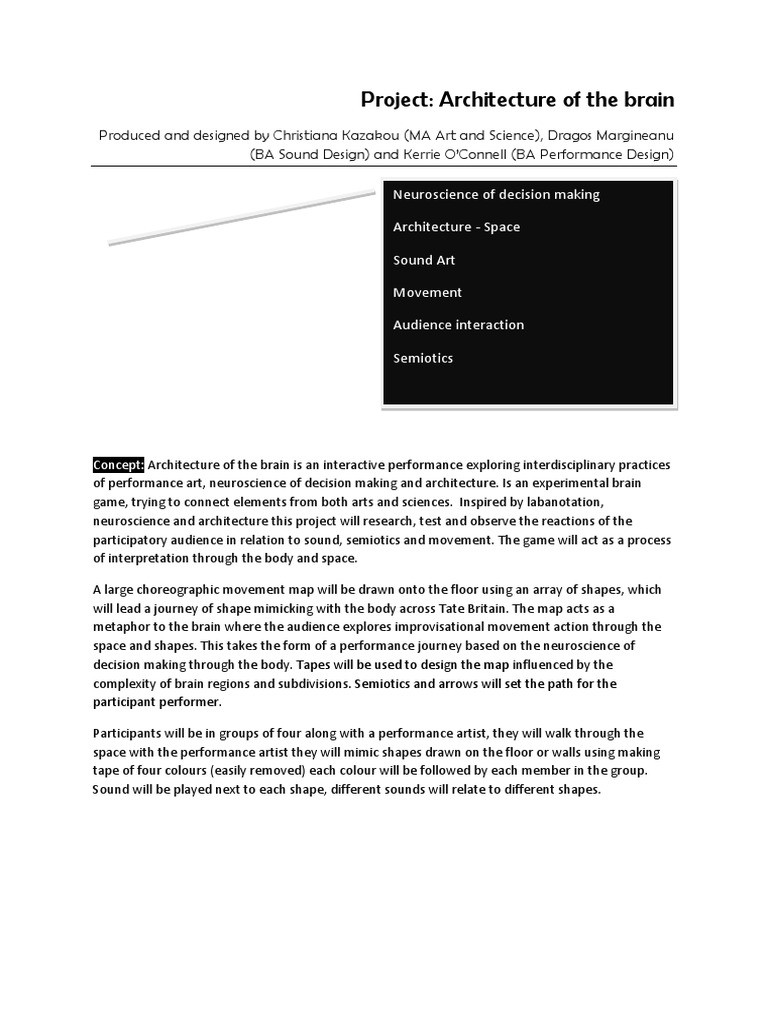 Interactive Brain Art Experience | PDF | Neuroscience | Brain
