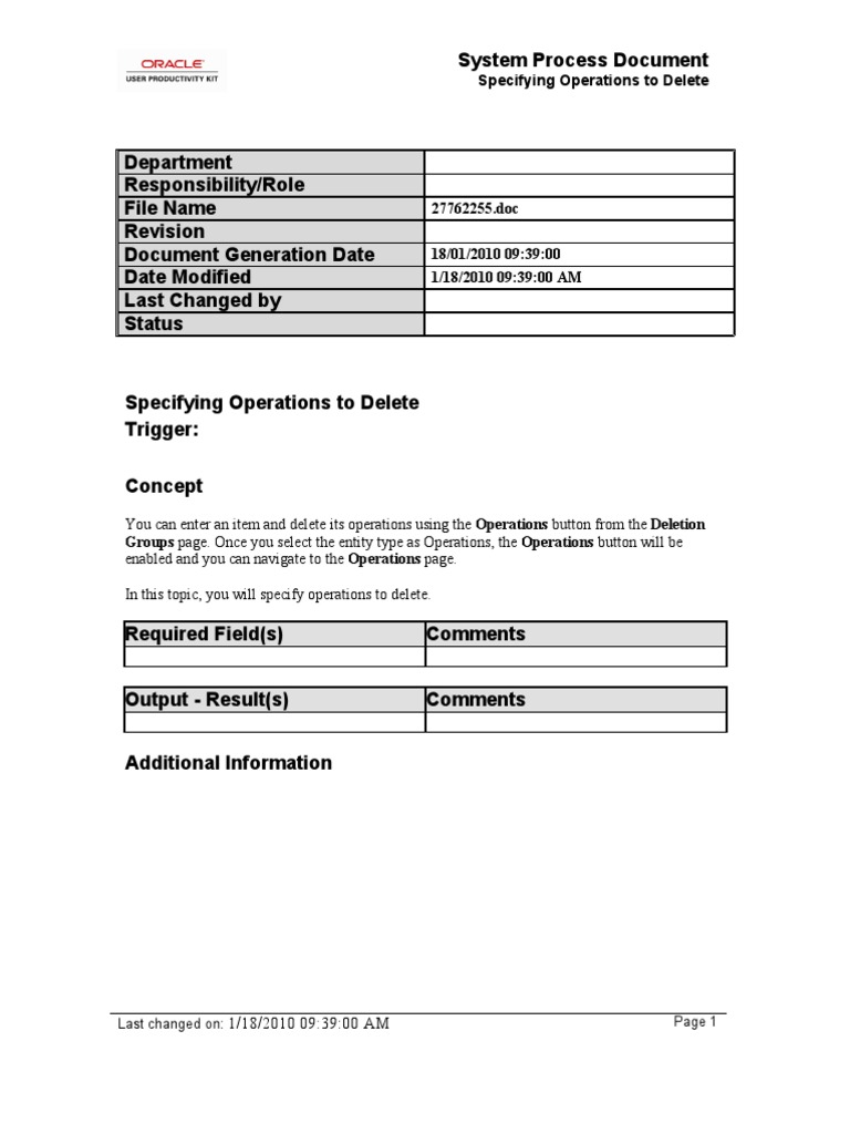 Specifying Operations To Delete - SPD | PDF | Computing | Software