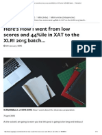 Here's How I Went From Low Scores and 44%ile in XAT To The XLRI 2015 Batch..