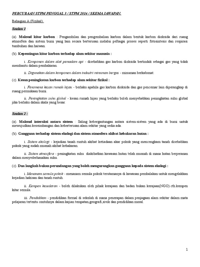 Skema Percubaan Stpm Penggal 3 Pdf