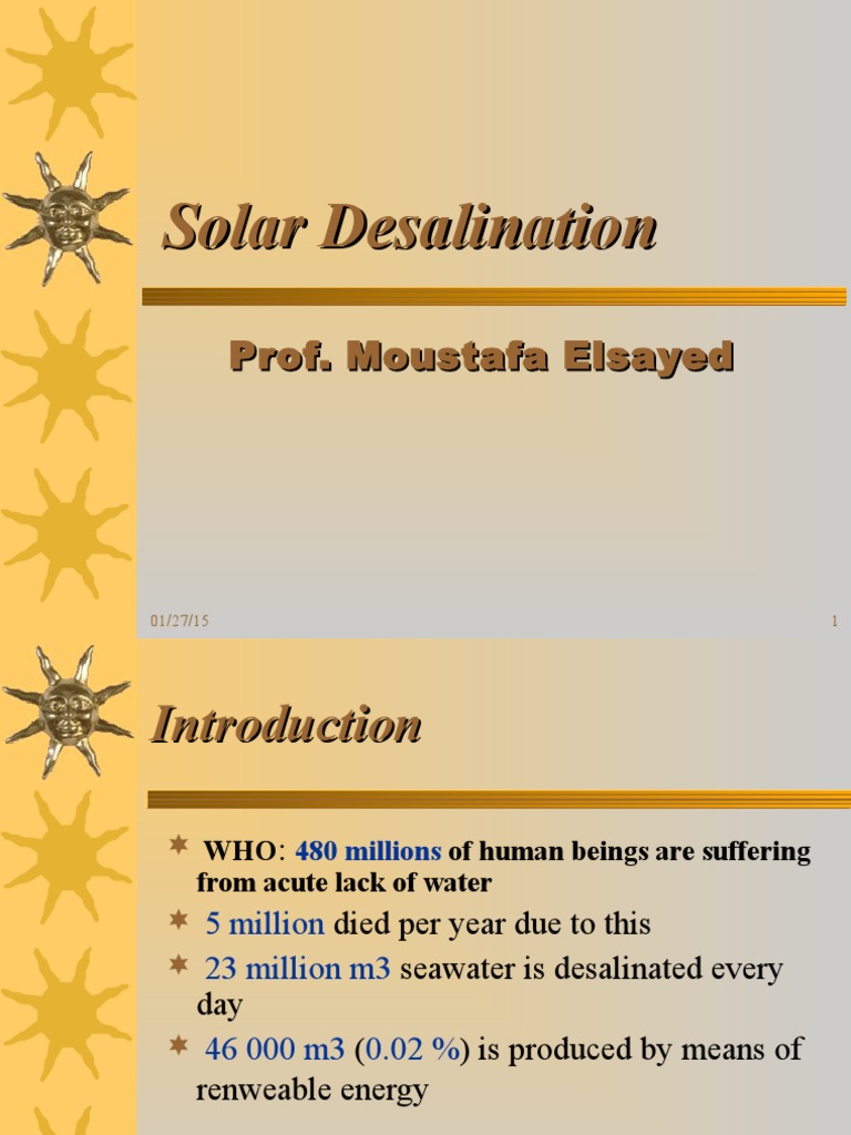 Solar Desalination | PDF | Desalination | Solar Energy