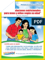 Recomendaciones Nutricionales para Niños y Niñas Según Su Edad - ALTIPLANO