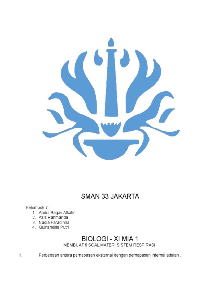Soal Pernapasan Biologi Kelas Xi