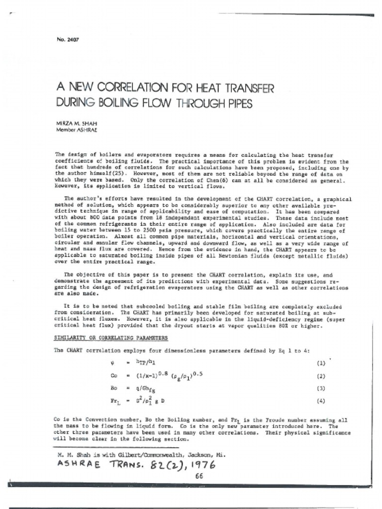 A New Correlation For Heat Transfer During | PDF