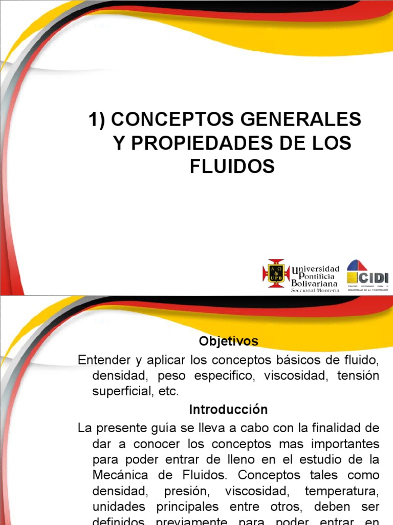 Conceptos Generales y Propiedades de Los Fluidos