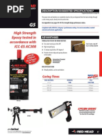 High Strength Epoxy Tested in Accordance With ICC-ES AC308: Curing Times