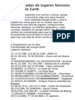 96446596 Coordenadas de Lugares Famosos de Google Earth