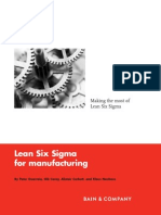 Lean Six Sigma For Manufacturing Industry - Bain & Company - 2008