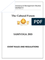 Rules and Regulations - Samyoga 2015