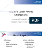 Pediatric Upper Airway Emergencies