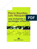 Una Invitacion a la Sociologia Reflexiva de Bourdieu y Wacquant