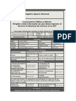 CONVOCATORIA Registro Agrario Nacional